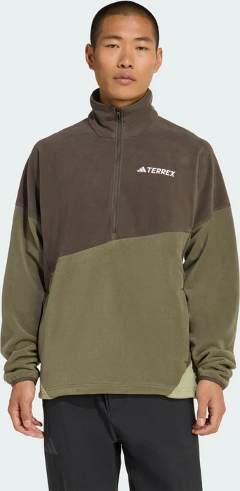 adidas Terrex Multi Climawarm Fleece Anorak shadow olive/olive strata (Herren)