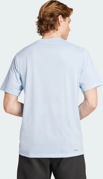 adidas Train Essentials Feelready Laufshirt kurzarm glow blue/black (Herren)