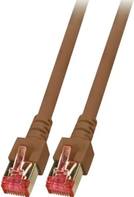 EFB Elektronik Patchkabel, Cat6, S/FTP, RJ-45/RJ-45, 0.25m, braun