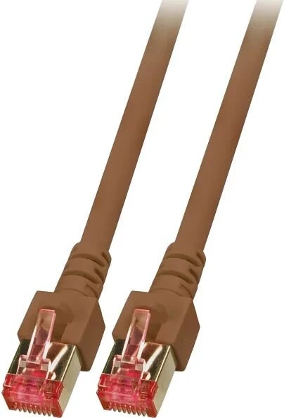 EFB Elektronik Patchkabel, Cat6, S/FTP, RJ-45/RJ-45, 0.25m, braun