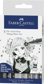 Faber-Castell PITT artist Pen Manga Starter sortiert, 8er-Set