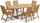 Garden Pleasure Solo Gartenmöbel-Set 12 braun, 7-tlg. (940122-4)