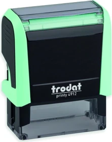 trodat printy 4912 4.0 Textstempel mit individueller Textplatte Pastell Edition, 47x18mm, schwarz/pastellgrün