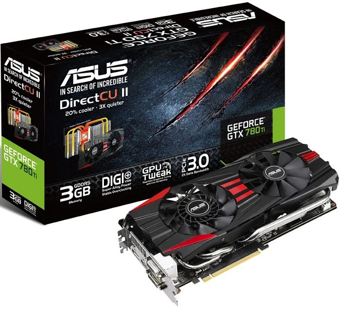 ASUS GeForce GTX 780 Ti DirectCU II, GTX780TI-DC2-3GD5, 3GB GDDR5, 2x DVI, HDMI, DP