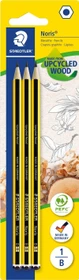 Staedtler Noris 120 Bleistift B graphit, schwarz/gelb, 3er-Pack