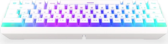 Endorfy Thock Compact Wireless Pudding, Onyx White, PBT, LEDs RGB, hot-swap, Kailh Box RED, USB/Bluetooth, DE