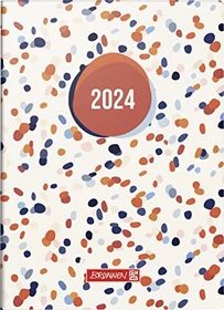 Brunnen Taschenkalender Modell 731 Wochenkalender 2024, 100x140mm, Kunststoff-Cover, Sprinkle, 72 Blatt