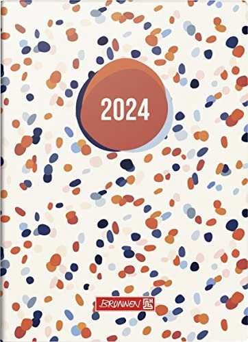 Brunnen Taschenkalender Modell 731 Wochenkalender 2024, 100x140mm, Kunststoff-Cover, Sprinkle, 72 Blatt