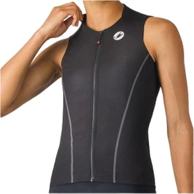 Castelli Anima Flow Trikot ärmellos schwarz/weiß (Damen)