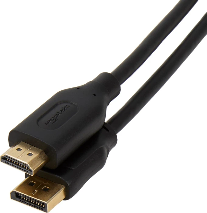 AmazonBasics Displayport [Stecker] auf HDMI [Stecker], Adapterkabel, unidirektional, schwarz,4.5m