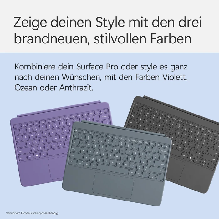 Microsoft Surface Pro 12" Keyboard Slim Pen 2 Bundle mit Copilot-Taste, Ozean, UK