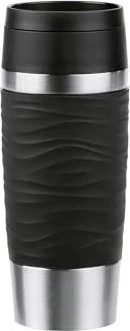 Emsa Travel Mug Waves Isolierbecher 360ml schwarz