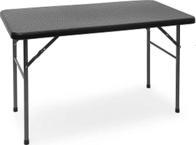 Relaxdays Bastian Gartentisch klappbar 121.5x61.5cm schwarz