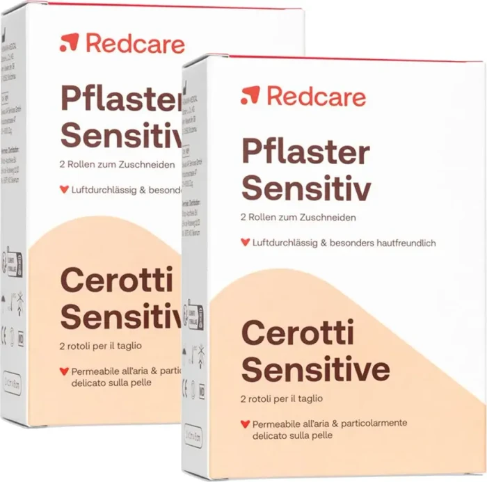 Redcare Pflaster Sensitiv Pflasterrolle, 6cm x 1m, 4 Stück
