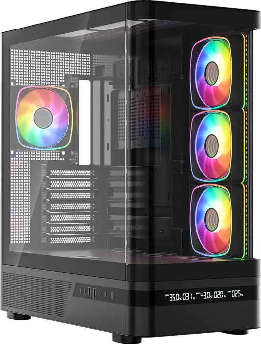 Modecom Volcano AQ200 ARGB Black, Glasfenster