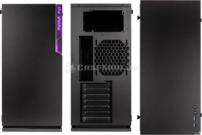 In Win 101C, schwarz, Glasfenster