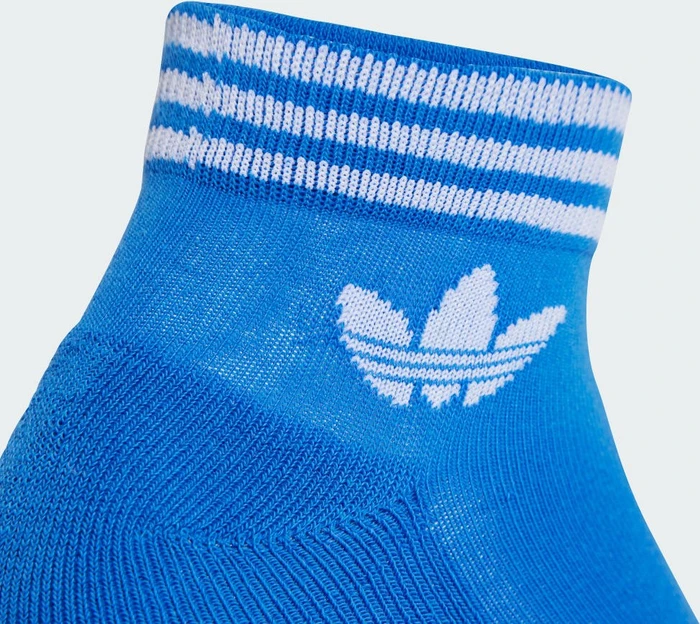 adidas Trefoil Ankle Socken schwarz/blau/weiß, 3 Paare