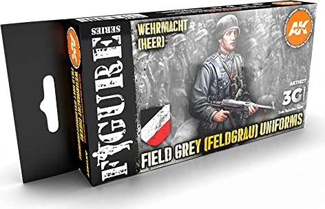 AK-Interactive 3rd Gen Acrylic Colors Figure Series Wehrmacht Field Grey Uniforms Farbset, 6-tlg.