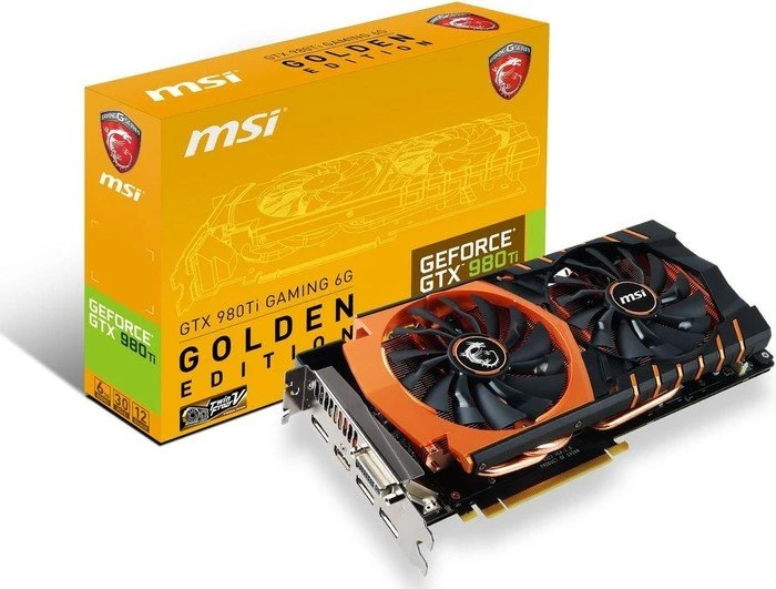 MSI GeForce GTX 980 Ti Gaming 6G Golden Edition, 6GB GDDR5, DVI, HDMI, 3x DP