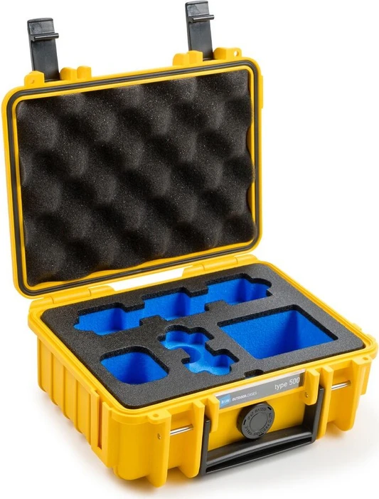 B&W International Action Case Typ 500 PP.23 für DJI Action 2 Power Combo / Dual-Screen Combo gelb