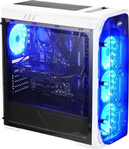 LC-Power Gaming 988W Blue Typhoon, Acrylfenster