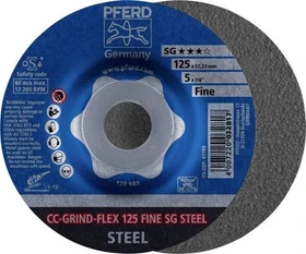 Pferd CC-GRIND-FLEX 125 Fine SG STEEL CC-GRIND Schleifscheibe, 125x22.23mm, 10 Stück