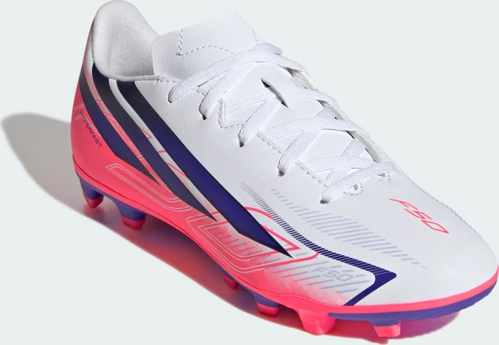 adidas F50 Hyperfast Club FG/MG cloud white/solar purple/solar turbo (Junior)