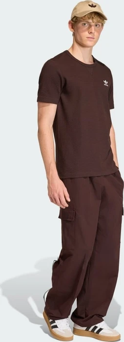 adidas Trefoil Essentials Waffle T-Shirt kurzarm aurora coffee (Herren)