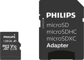Philips microSDXC R80/W30 128GB Kit, UHS-I U1, A1, Class 10