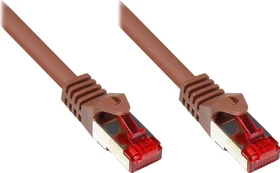 Good Connections RNS Patchkabel, Cat6, S/FTP, RJ-45/RJ-45, 0.25m, braun