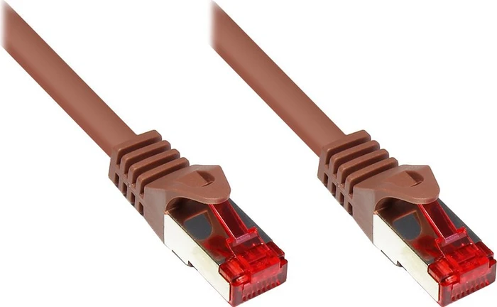 Good Connections RNS Patchkabel, Cat6, S/FTP, RJ-45/RJ-45, 0.25m, braun