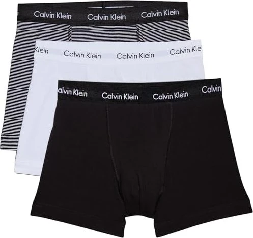 Calvin Klein Cotton Stretch 3er Boxer Briefs white/b&w stripe/black (Herren)