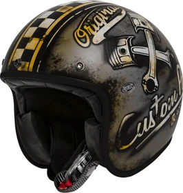 Premier Helmets Le Petit OP 9 matt schwarz/weiß/braun