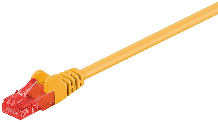 MicroConnect Patchkabel, Cat6, U/UTP, RJ-45/RJ-45, 0.25m, gelb