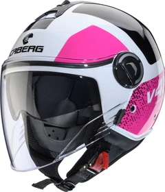 Caberg Riviera V4 X Alpha weiß/schwarz/rosa