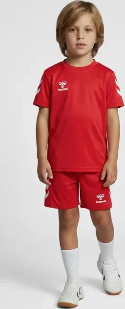 hummel Logo Set kurzarm true red (Junior)