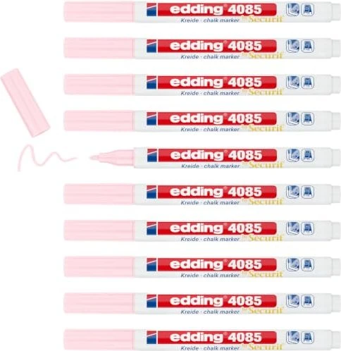 edding 4085 Kreidemarker pastellrosa, 10er-Pack