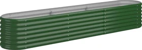 vidaXL Stahl Hochbeet oval 224x40cm grün