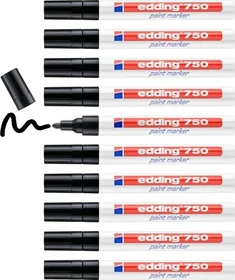 edding 750 Lackmarker schwarz, 10er-Pack
