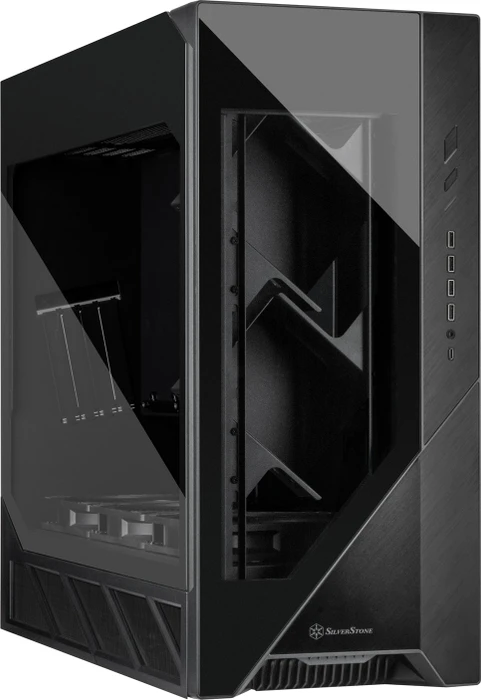 SilverStone Alta F2 Black, schwarz, Glasfenster