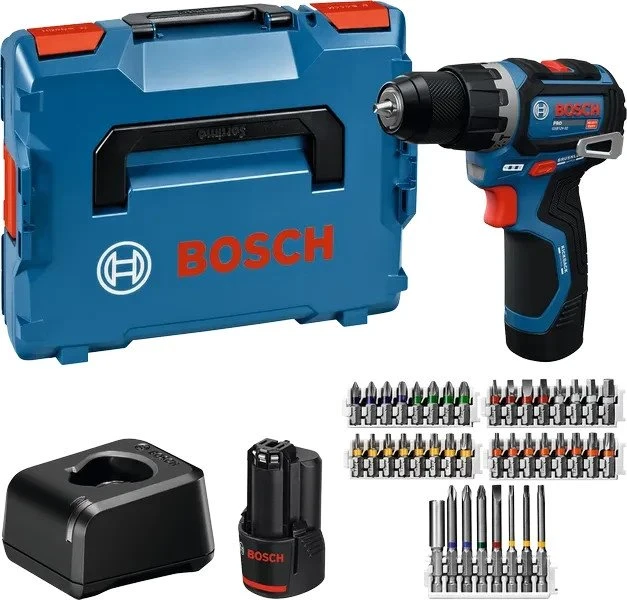 Bosch Professional PRO GSB12V-32 Akku-Schlagbohrschrauber inkl. L-Boxx + 2 Akkus 2.0Ah + Zubehör