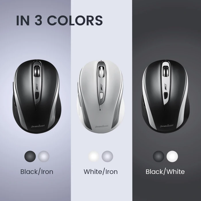 Perixx PERIMICE-721 SW Wireless Ergonomic Mouse weiß/silber, USB