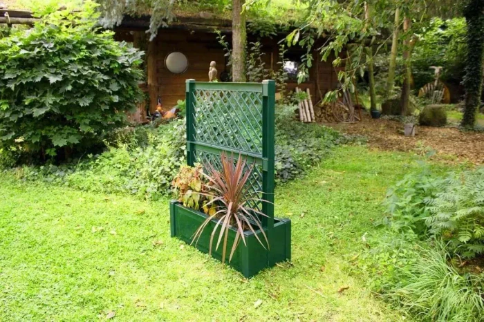 KHW Pflanzkasten mit Spalier zentral 100x43cm grün