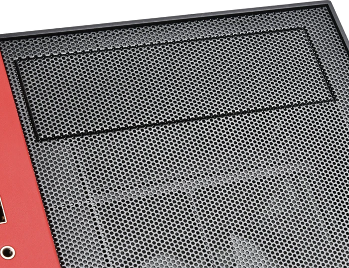 SilverStone Redline Series RL08, rot/schwarz, Glasfenster
