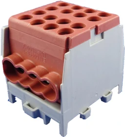Pollmann Hauptleitungs-Abzweigklemme HLAK 35-1/6 M2 braun, 1 Stück