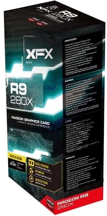 XFX Radeon R9 280X DD Black Edition, 3GB GDDR5, 2x DVI, HDMI, 2x mDP