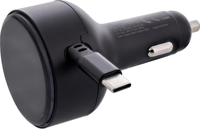 InLine Dual USB-C KFZ Stromadapter 75W schwarz