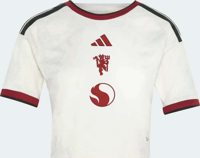 adidas Manchester United Crop Top 2026/2027 Ausweichtrikot kurzarm ivory (Damen)