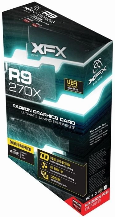 XFX Radeon R9 270X DD, 4GB GDDR5, 2x DVI, HDMI, DP