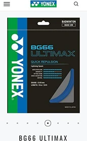 Yonex BG66 Ultimax Badmintonsaite rot 10m